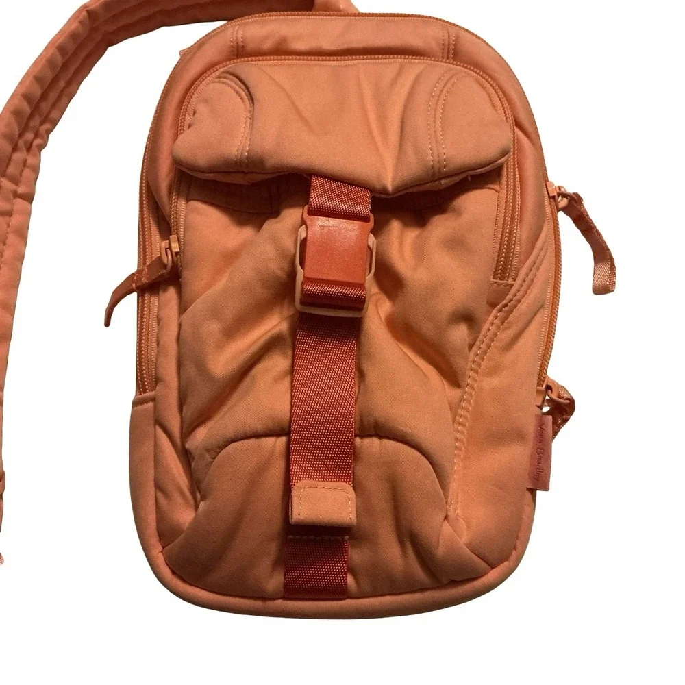 Vera Bradley Utility Sling Cotton Waist‎ Bag Backpack – Coral Peach